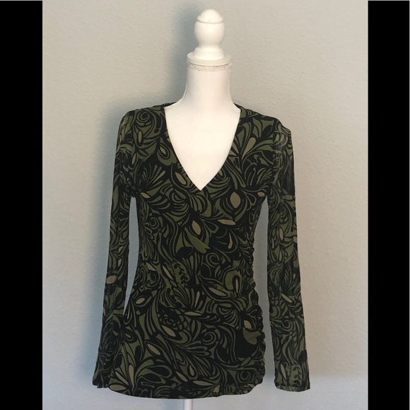 Apt 9 | Long Sleeve Wrap top / Blouse S - Picture 1 of 2